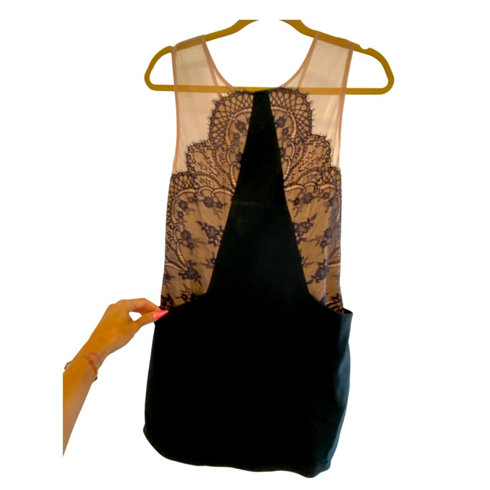 BCBG Black and nude lace dress